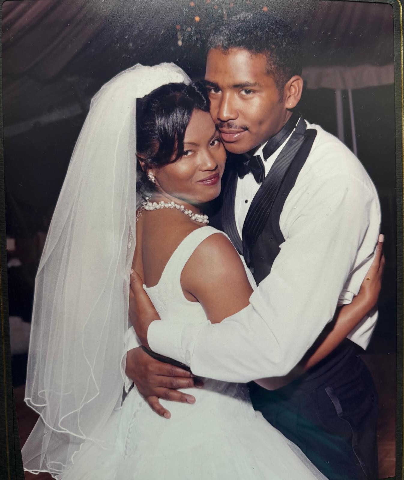 Kimberly G. Jackson and her husband on their wedding day